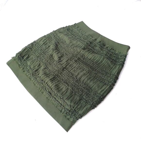 Philosophy di Alberta Ferretti Forest Green Romantic Fall Skirt | Italian Fall - Picture 10 of 16